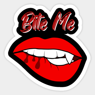 Bite me Vampire Sticker